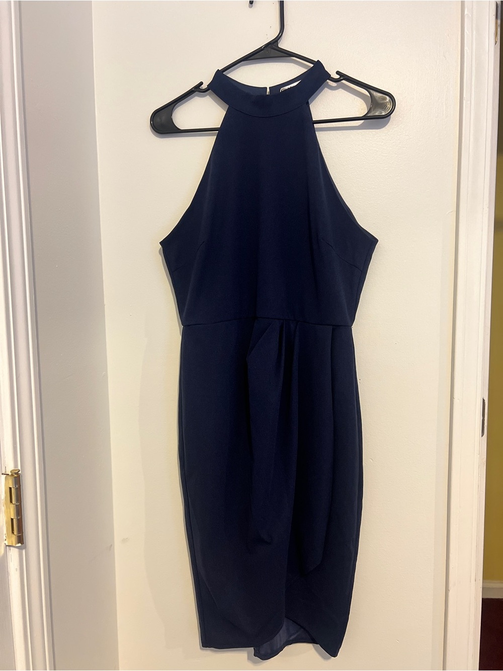 Navy Halter Midi Dress - Women